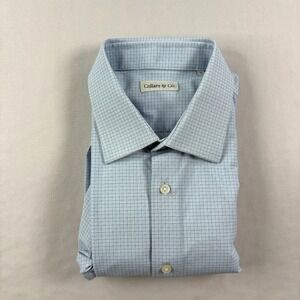 Collars & Co Shirt Mens XL Blue Plaid Button Up Performance Stretch Casual